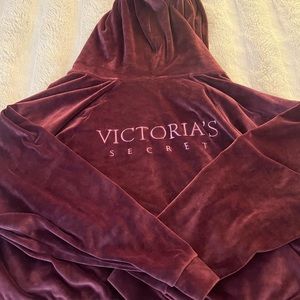 Victoria secret velour zip up